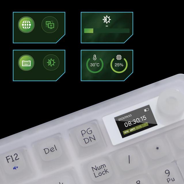 OUSEITECH X EWEADN V99 ゲーミングキーボード メカニカル 透明キーボード 透明キーキャップ 99キー ワイヤレス ホットスワップ対応 RGB_2