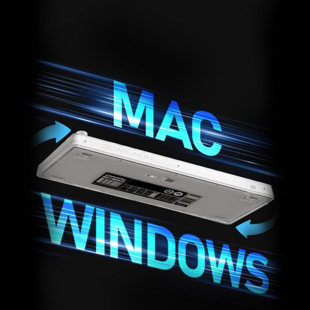 OUSEITECH X EWEADN V99 ゲーミングキーボード メカニカル 透明キーボード 透明キーキャップ 99キー ワイヤレス ホットスワップ対応 RGB_5