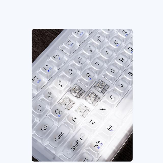 OUSEITECH X EWEADN V99 ゲーミングキーボード 透明 メカニカル 透明