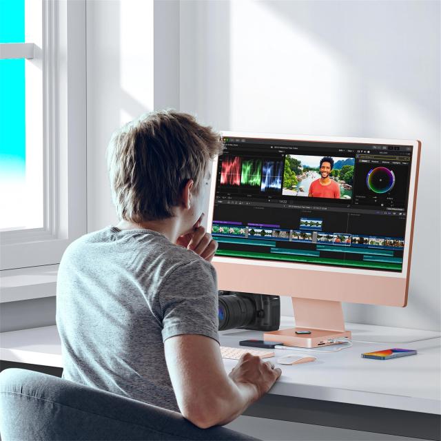 PULWTOP 7 in 1 USB C ハブ iMac 24インチ 2021/2023専用 iMac M1/M3 アクセサリー USB Hub ハブ M.2 NVMe SSDスロット搭載 (SSD含まないの通販は
