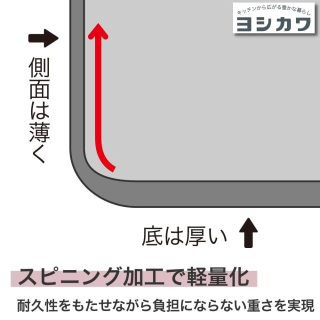 ヨシカワ シーズ・クッキング ソースポット 20cm 両手鍋 IH・直火対応 ステンレス 日本製 YJ3739