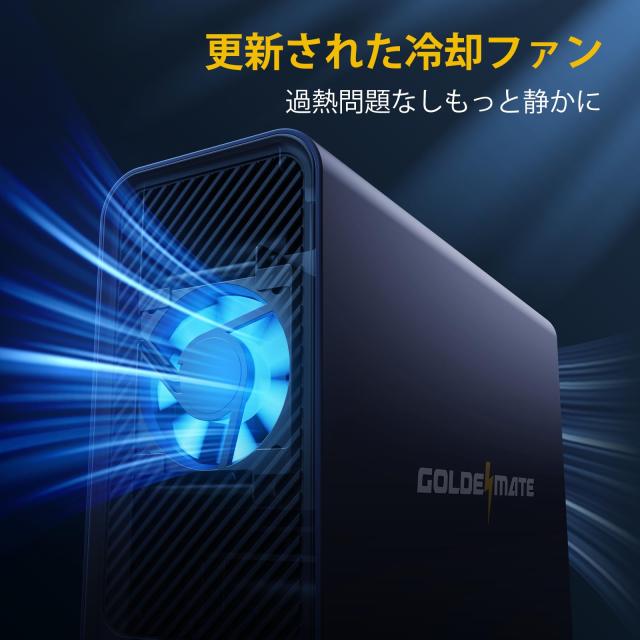 GOLDENMATE 無停電電源装置 UPS 1000VA Pro/800W リン酸鉄リチウムイオン電池採用 230Wh 常時商用給電 正弦波 ネットワーク機器 通信シス_7