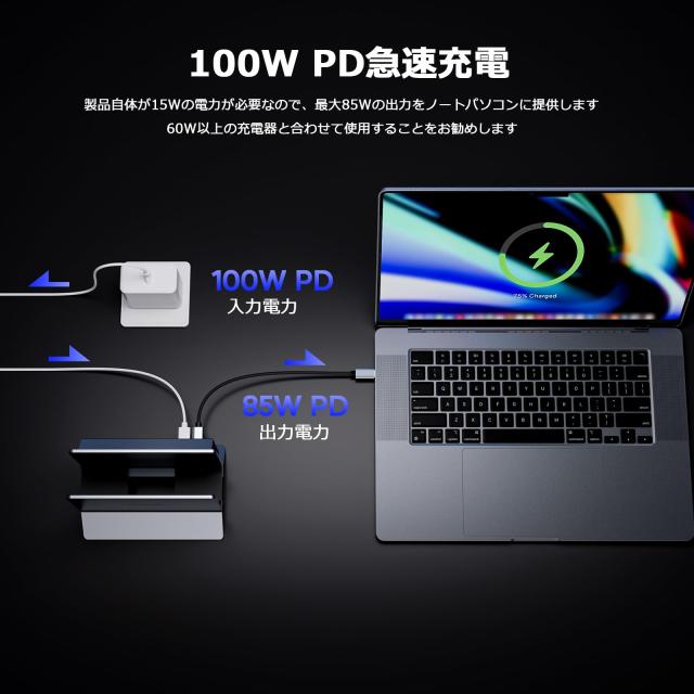 PULWTOP 11 in 1 USB C ドッキングステーション Macbook Pro/Air
