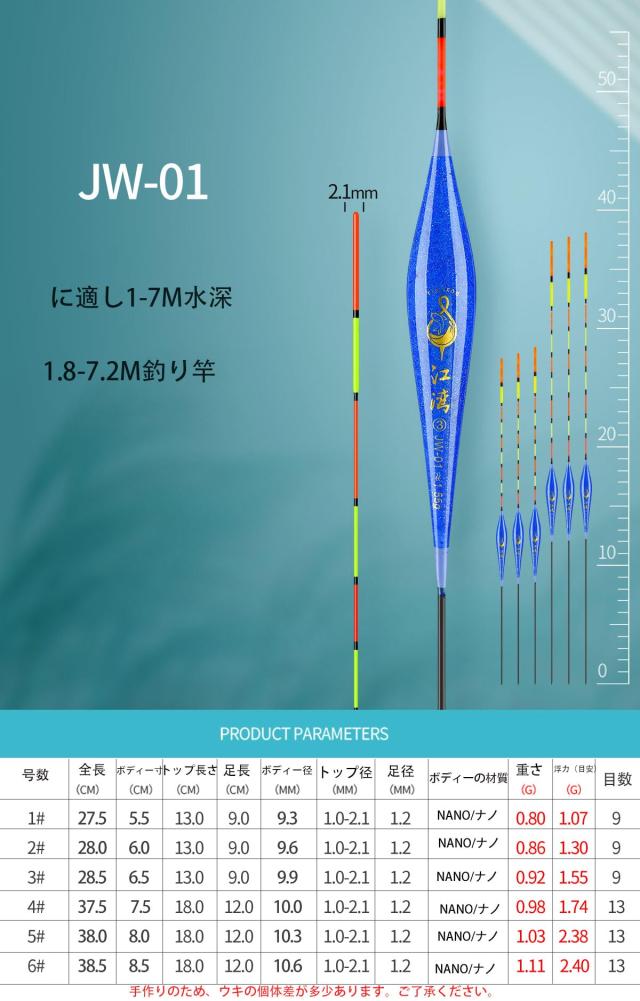 KINGKOO（江湾） 釣具 浮き へらウキ へら浮き ヘラウキ へら浮子 全長 27.5〜44.5cm 12本 セット へらぶな釣