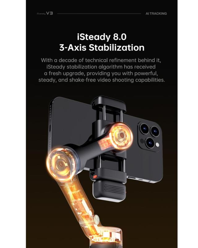 hohem V3 ジンバル,スマートフォン用ジンバルスタビライザー