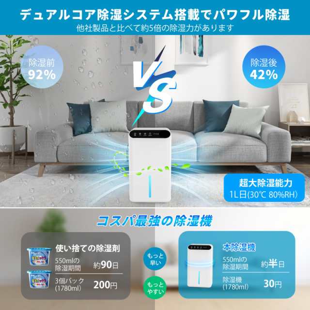 除湿機 小型 除湿器【ダブルペルチェ式で除湿量UP!】除湿機 空気 除湿機 小型 除湿器【ダブルペルチェ式で除湿量UP!】除湿機 空気