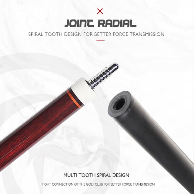 ビリヤード キュー OKHEALING 58インチ19oz 1/2 ジョイント カーボンファイバープール キュースティック 11.8mm キューチップ (Play Cue)