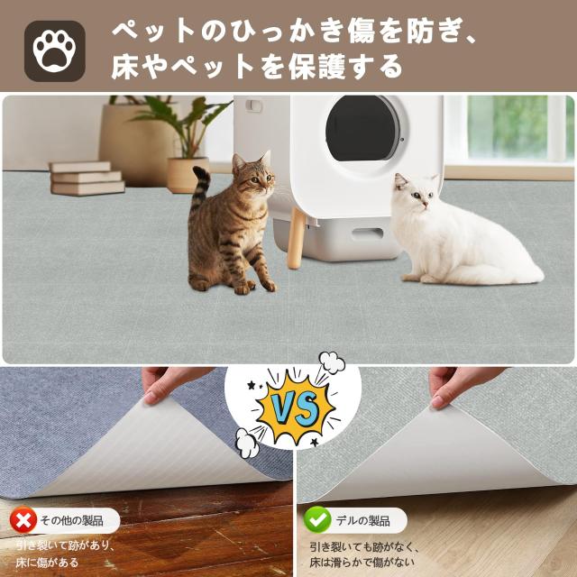 【Amazon 限定ブランド】XIWEIYI ジョイントマット 大判タイルカーペット 吸着マット タイルマット【45*45*0.4cm40枚】 防音保温 床暖房_3