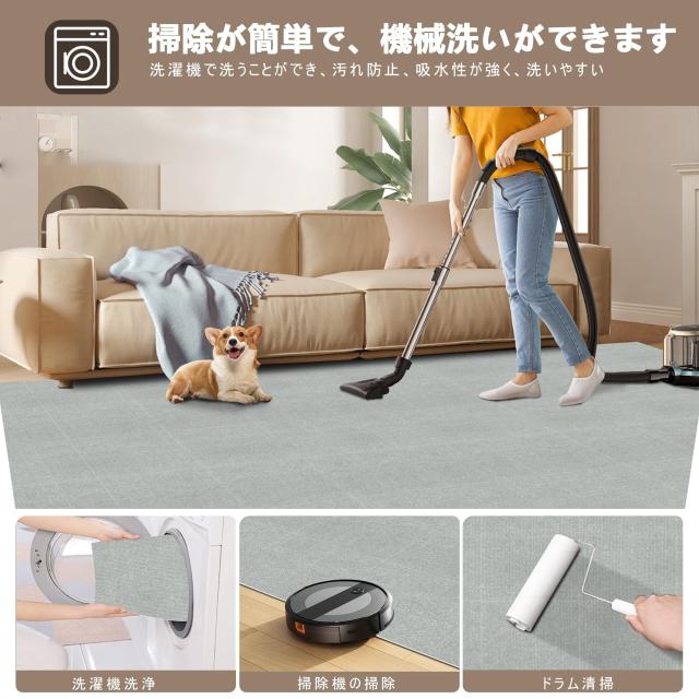 【Amazon 限定ブランド】XIWEIYI ジョイントマット 大判タイルカーペット 吸着マット タイルマット【45*45*0.4cm40枚】 防音保温 床暖房_5