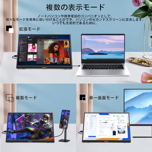 16インチタッチパネルモニター モバイルモニター フルHD 1920×1200P IPSディスプレイ USB-C HDMI デュアルスピーカー付き ノートパソコの通販は