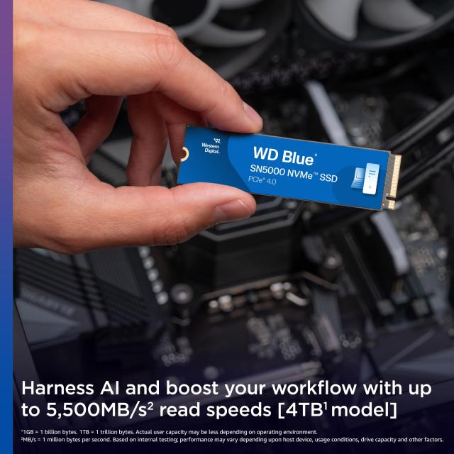 WDS100T4B0E [WD Blue SN5000 NVMe SSD（1TB M.2(2280) PCIe Gen4 x4 NVMe 600TBW 3D TLC 5年保証）]_1