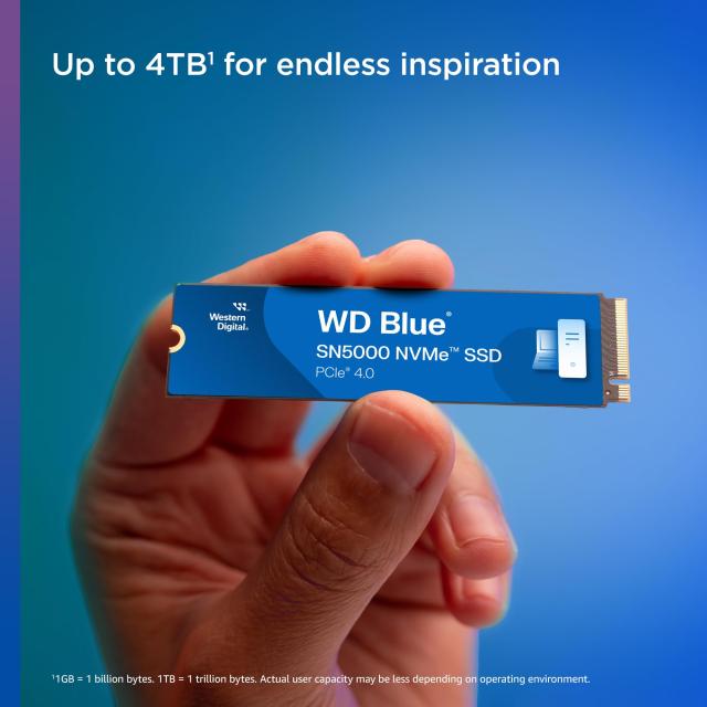 WDS100T4B0E [WD Blue SN5000 NVMe SSD（1TB M.2(2280) PCIe Gen4 x4 NVMe 600TBW 3D TLC 5年保証）]_2