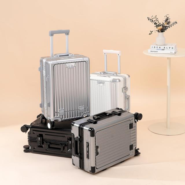 DIKA] 2024高機能！スーツケース ストッパー付き シルバー 機内