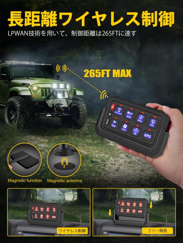 ギャングスイッチ Chelhead 8スイッチパネル 無線制御タイプ