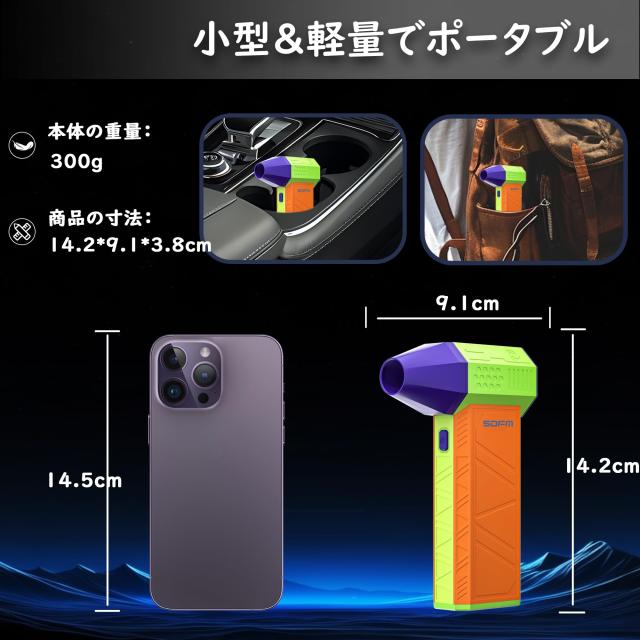 SDFM エアダスター ブロワー 洗車 52m/s超強風速&130000rpm高速回転 SDFM エアダスター ブロワー 洗車 52m/s超強風速&130000rpm高速回転