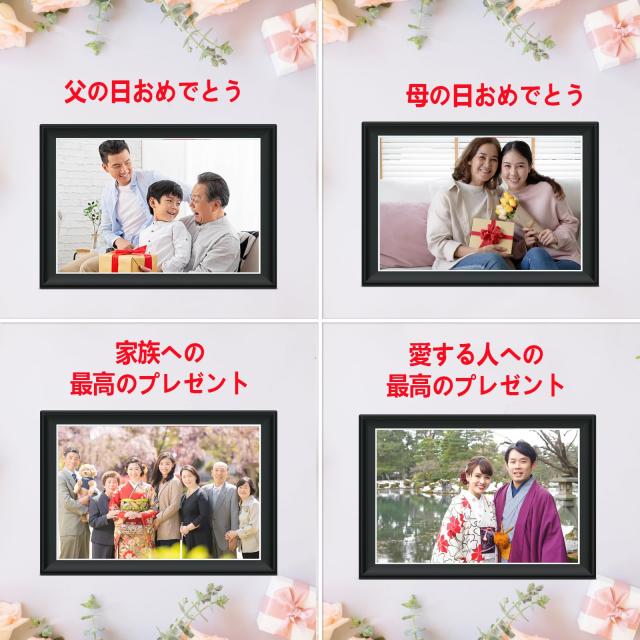 64GB Frameo 11 インチ WiFi デジタル フォトフレーム、1920*1280FHD 2K液晶タッチスクリーン フォト フレーム電子、自動回転、壁マウン_7