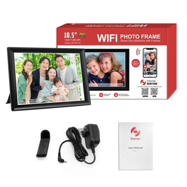 64GB Frameo 11 インチ WiFi デジタル フォトフレーム、1920*1280FHD 2K液晶タッチスクリーン フォト フレーム電子、自動回転、壁マウン_8