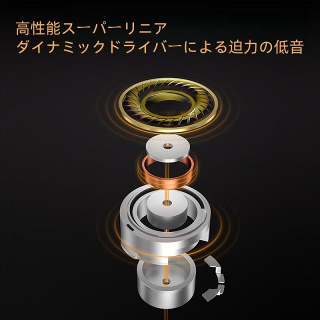 KZ ZS12 Pro X イヤホン KZ ハイエンド5BA+1DDハイブリッドイヤホン 有線 カナル型 イヤモニ 耳掛け 高遮音性 HIFI音質 オールメタル ノ_3