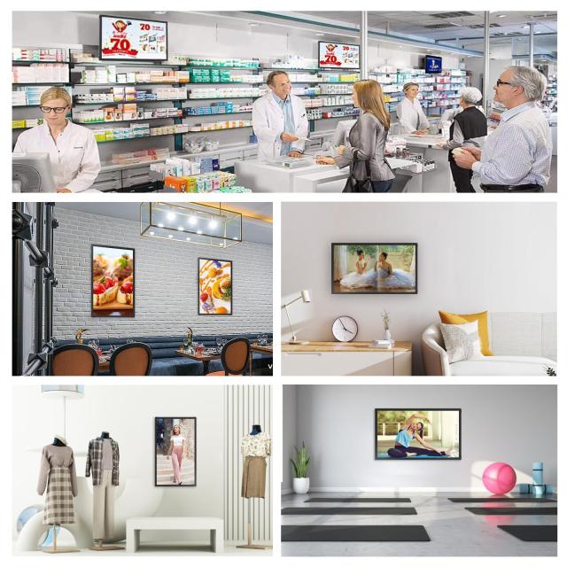 64GB 21.5inch FRAMEO デジタルフォトフレーム 1920x1080 FHD IPS LCD タッチスクリーン, デュアルWiFi Frameoアプリで写真やビデオを共