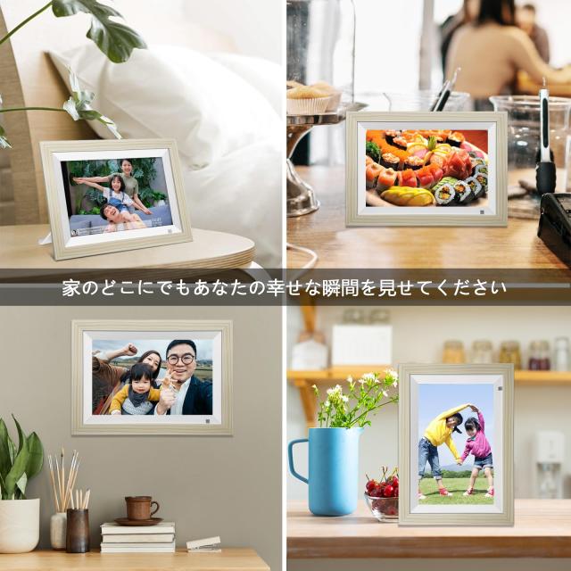 32GBのWiFiデジタルフォトフレーム、10.1インチのスマートデジタルフォトフレーム、IPSタッチスクリーンHDディスプレイ、無料アプリを介_6