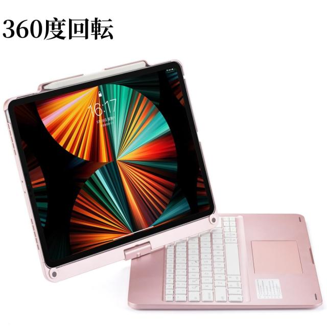 360度回転 iPadPro13インチ M4 / 2025 2024 iPad Air 13インチ (M3,M2) キーボードケース タッチパッド バックライト付き 折りたたみ iPa_1
