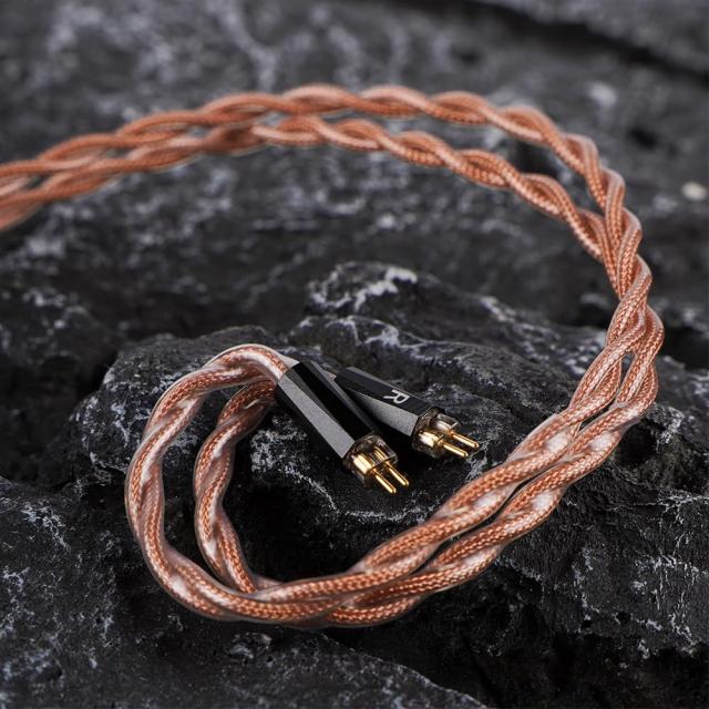 NICEHCK OurOasis イヤホンリケーブル MMCX 4.4mm 古河銅と6N 無酸素銅OFCミックス ブラウン hifiリケーブル 交換用 アップグレードケー