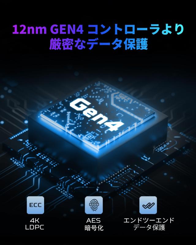 Acer Predator GM7000 ヒートシンクモデル M.2 SSD 4TB PS5/PS5 Pro動作確認済み DRAMキャッシュ搭載 NVMe 2280 PCIe Gen4×4 超高速(最_2