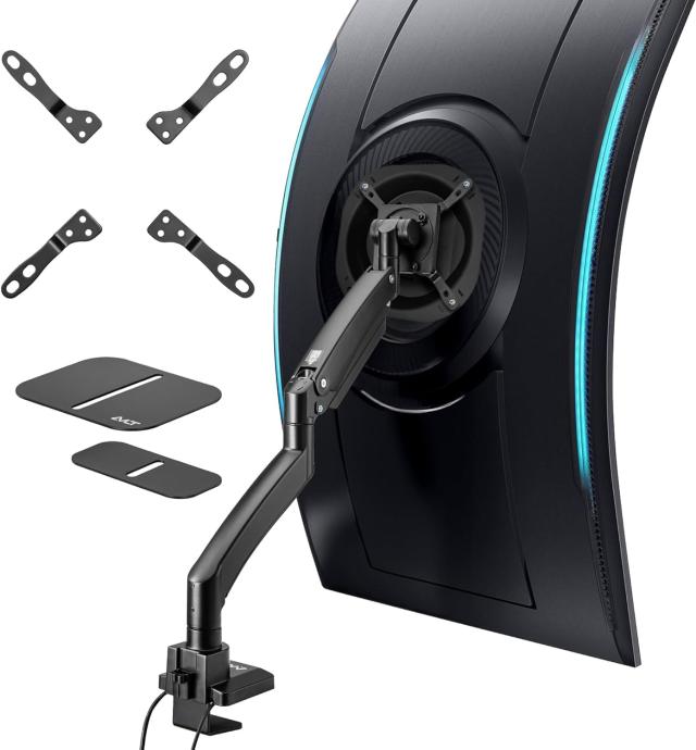 AVLT モニターアーム 1画面シングル 17-57インチ対応 USB-C ＆ USB-A