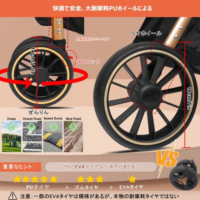 MILA＆LOUIS ペットカート分離型 取り外し可能 軽量ファッション 犬 カート人気 4輪耐摩耗 犬用 ベビーカー ドッグ バギー ワンタッチペッ_2