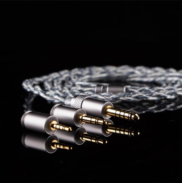 NICEHCK BlueLuna イヤホンリケーブル 銀メッキOFC無酸素銅 0.78mm 2Pin コネクタ 3.5mm 2.5mm 4.4mm 交換式プラグ hifiリケーブル Himal