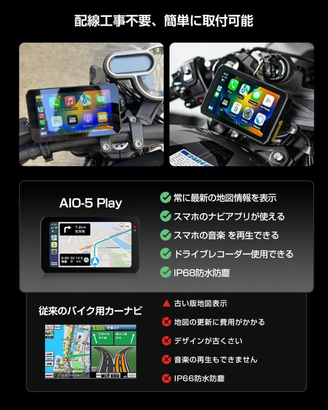 AKEEYO×CHIGEE AIO-5 Play 次世代バイク スマートライドモニター