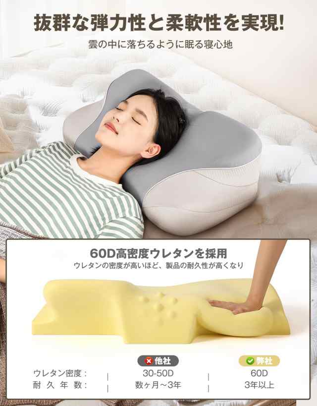 KOJIHOMU 枕 首が痛くならない まくら よく眠れる 安眠枕 pillow 低反発枕 肩凝り/肩こり軽減 肩がラク快眠枕 いびき防止  ストレートネッの通販はau PAY マーケット - みんなのSHOP | au PAY マーケット－通販サイト