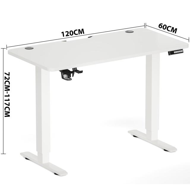 BQKOZFIN 電動昇降デスク オフィスデスク スタンディングデスク パソコンデスク 昇降式 ゲーミングデスク メモリー機能付き 幅1200×奥行の通販は