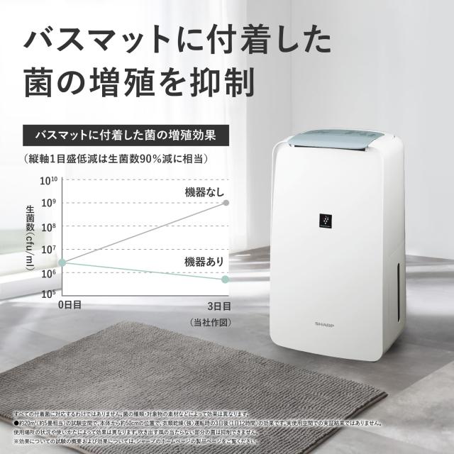 シャープ 衣類乾燥 除湿機 CV-S71-W コンプレッサー 方式 7.1L/日