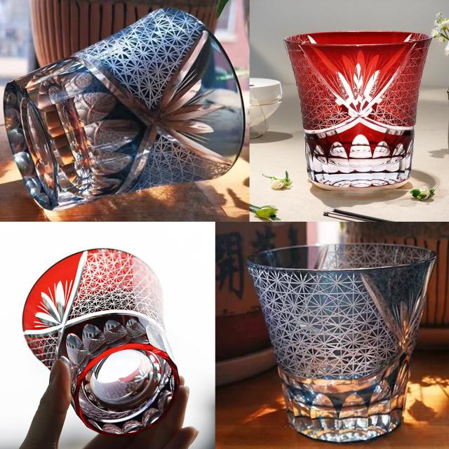 薩摩切子 フリーカップ 金赤 薩摩切子 フリーカップ 金赤