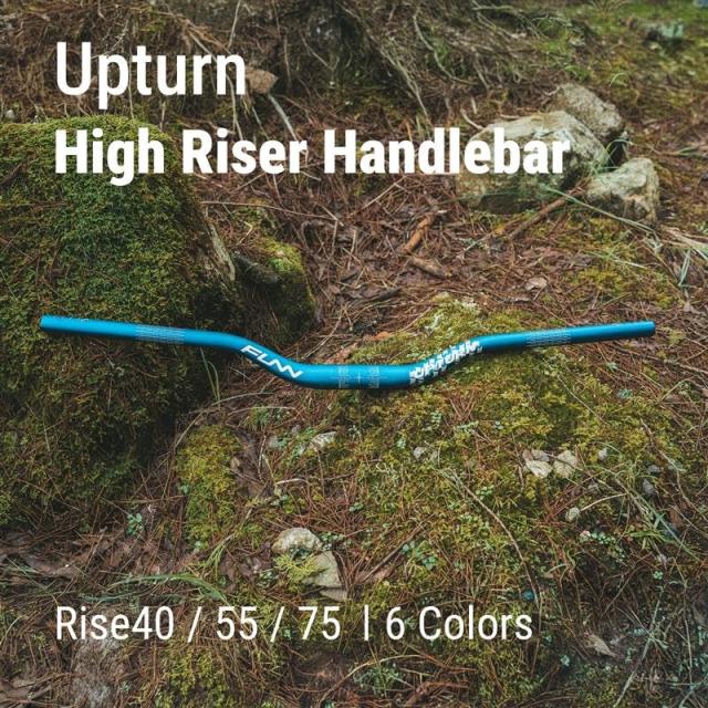 Funn 脹れ上がる曲がること (Upturn) ハイライズマウンテンバイクハンドルバー - バークランプ31.8粍、幅785粍付き添い人。耐久性と軽さのアロイライザー