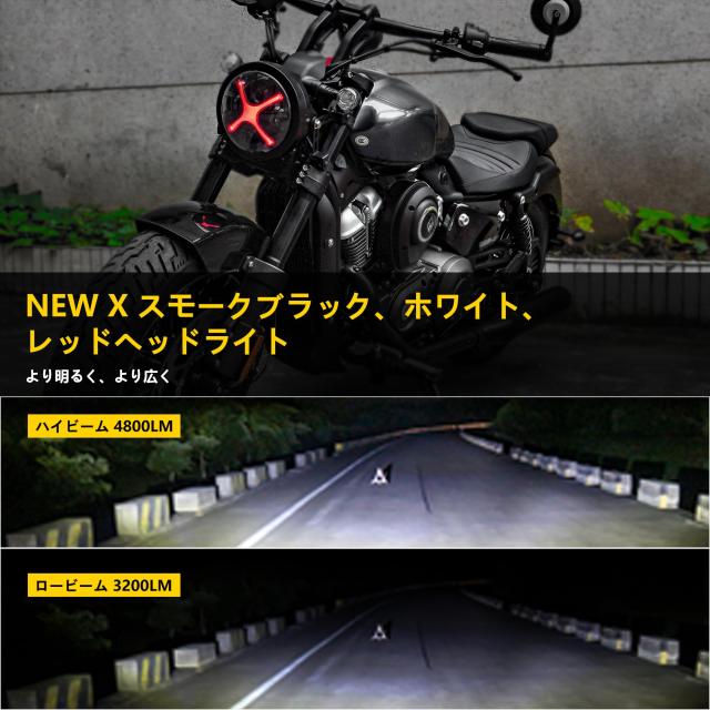Motikvans ホーネット ヘッドライト７インチバイク ヘッドライト led ヘッドライト シェル 付き Hi/Lo切替型 CB400SF 250 CBX400 VTR250