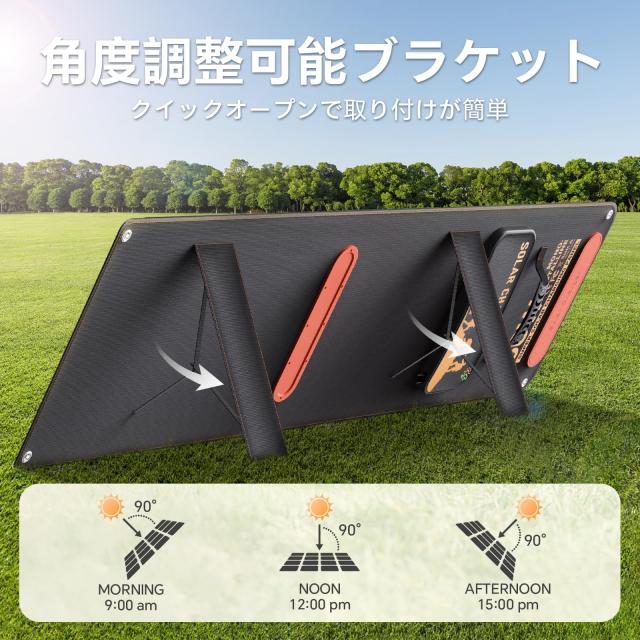 suaoki ソーラーチャージャー 60W ソーラーパネル