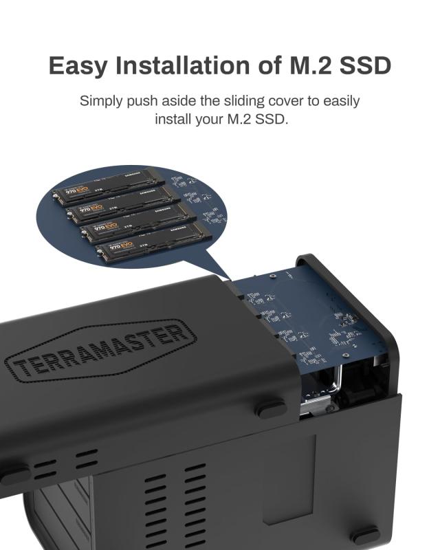 TERRAMASTER テラマスター D8 Hybrid 8ベイ USBストレージHDD NVMe エンクロージャ USB 3.2 Gen 2 10Gbps Type C RAID機能 専用2+6 RAID_3