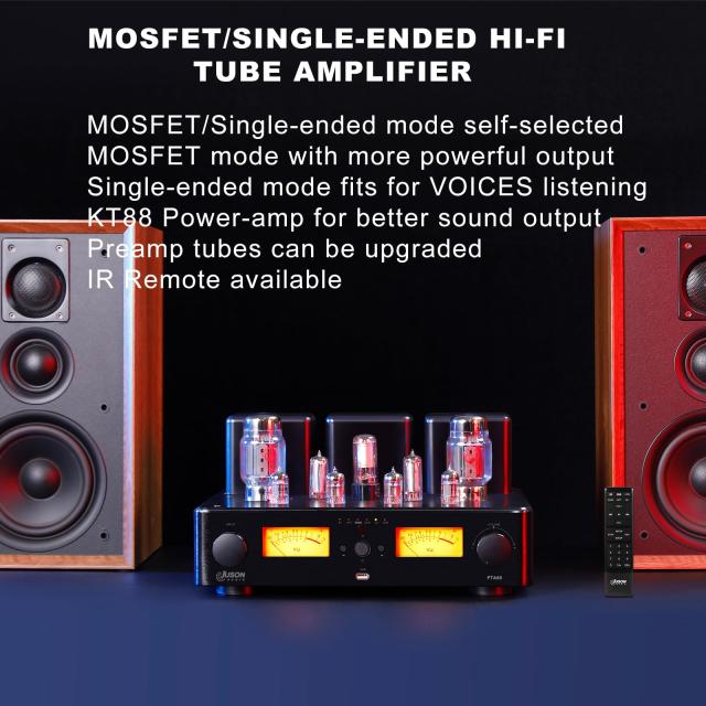 Juson Audio FTA88 180W KT88 バルブチューブアンプ クラスA HIFI真空アンプ BT 5.0 Mosfet シングルエンドデュアルモードリモートaptX-H_4
