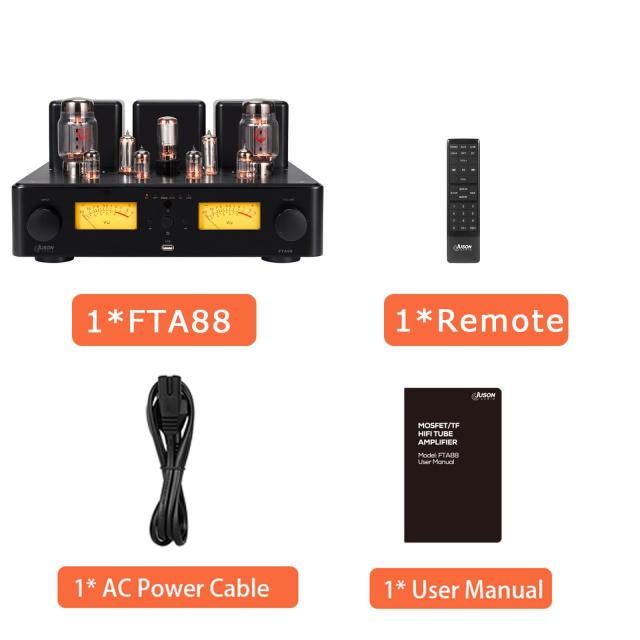 Juson Audio FTA88 180W KT88 バルブチューブアンプ クラスA HIFI真空アンプ BT 5.0 Mosfet シングルエンドデュアルモードリモートaptX-H_8