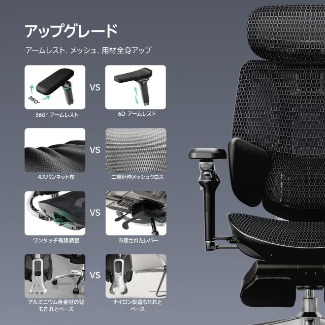 Hbada E3 Ultraオフィスチェア 椅子 デスクチェ 人間工学 チェア