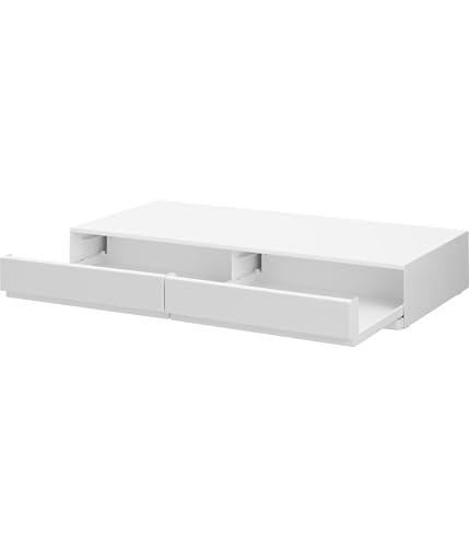 山崎実業(Yamazaki) 【完成品 ストッパーのみ要取付】 ツーウェイ キッチン 家電下 引き出し ＆ スライドテーブル W80 ホワイト W80×D39_9