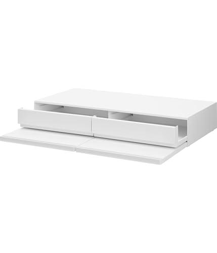 山崎実業(Yamazaki) 【完成品 ストッパーのみ要取付】 ツーウェイ キッチン 家電下 引き出し ＆ スライドテーブル W80 ホワイト W80×D39_7