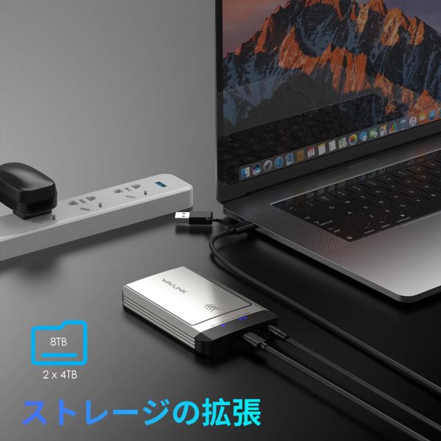 WAVLINK NVMeクローナー、20Gbps M.2デュプリケータ・デュアルベイ・オフラインクローン・ツール不要、放熱付きM.2クローナー、SSD PCIe