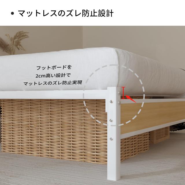 LunarLight スチールパイプベッド ベッドフレーム コンセント 組立簡単 LunarLight スチールパイプベッド ベッドフレーム コンセント