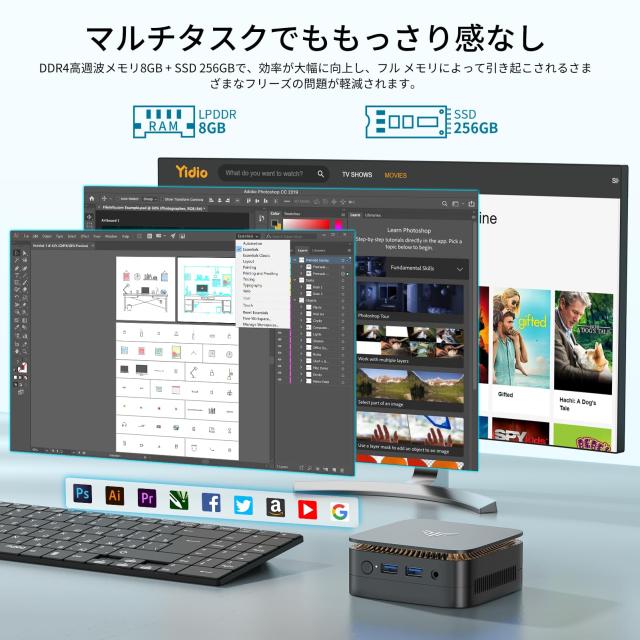 【2025新型・N150より速い】 a ミニpc 最大3.60GHz 4C/4T Amazon.co.jp: 【2025新型・N150より速い】 ミニpc 最大3.60GHz