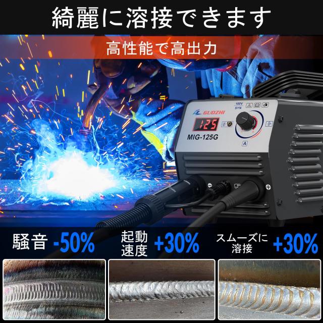 GZ GUOZHI 半自動溶接機 100v 溶接機 ノンガスワイヤー溶接