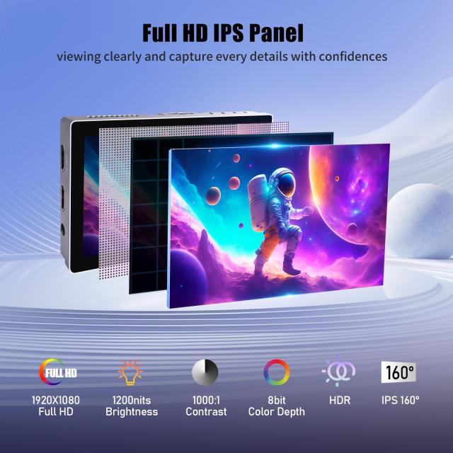 FEELWORLD P6X 5.5インチ1200nits超高輝度デジタル一眼レフカメラ