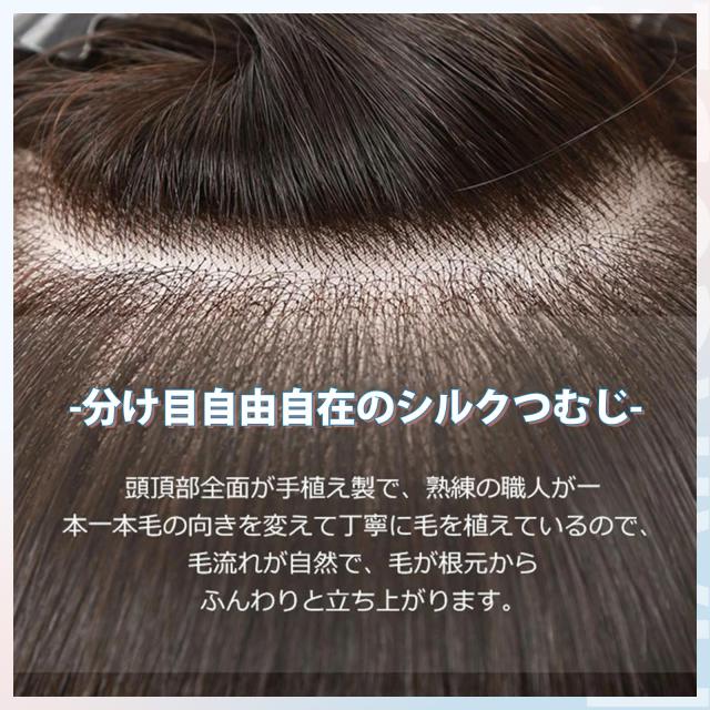 HAIRCUBE 医療用ウィッグ 人毛ウィッグ 人毛MIX セミロング 手植え